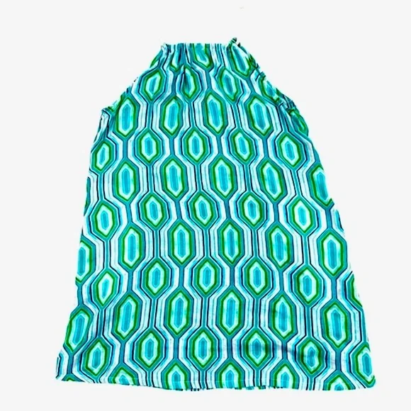 SIGRID OLSEN Halter Dress Coverup Linen Blend Cute Shell Ties Pockets Small - Picture 4 of 8